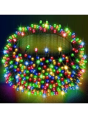 Vibrant 2000 LED Multi-Colored Christmas String Lights, 164ft Waterproof Fairy